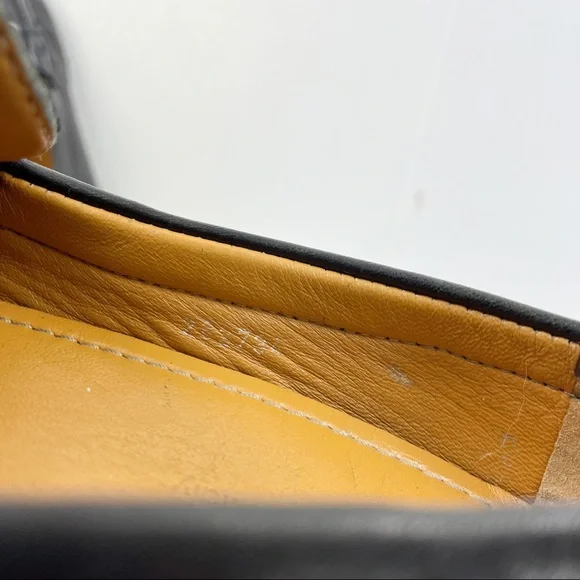 Gucci Black Leather Horsebit Driver Web Loafers Shoes - Picture 6 of 8